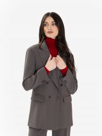 P.A.R.O.S.H. Blazer over cady doppiopetto Grigio
