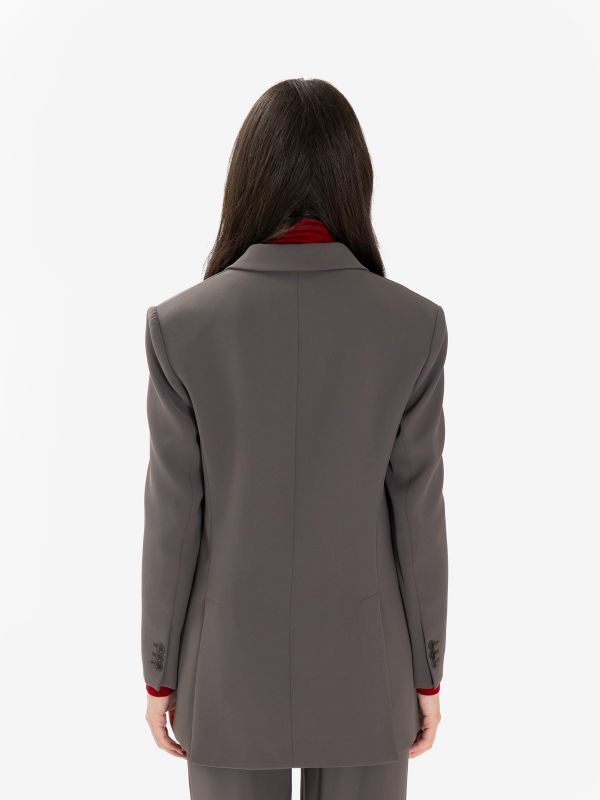 P.A.R.O.S.H. Blazer over cady doppiopetto Grigio