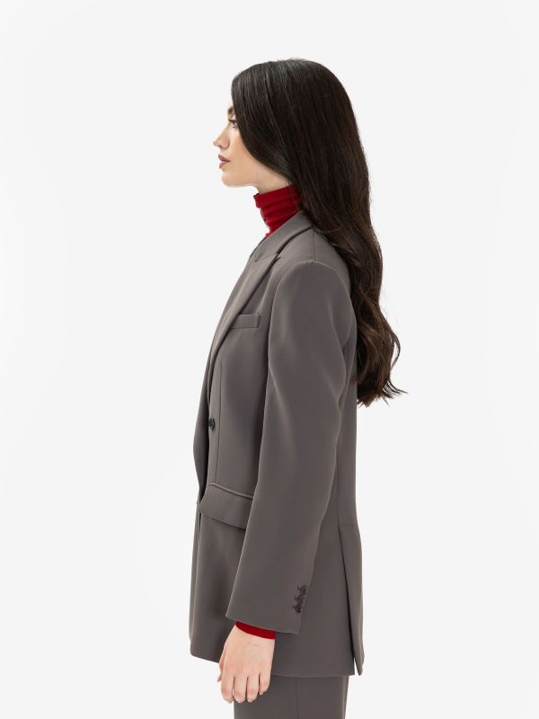 P.A.R.O.S.H. Blazer over cady doppiopetto Grigio