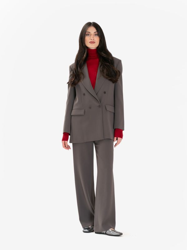 P.A.R.O.S.H. Blazer over cady doppiopetto Grigio