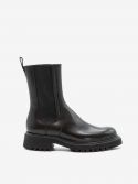 GUGLIELMO ROTTA Stivaletto pelle + cerniera posteriore Nero