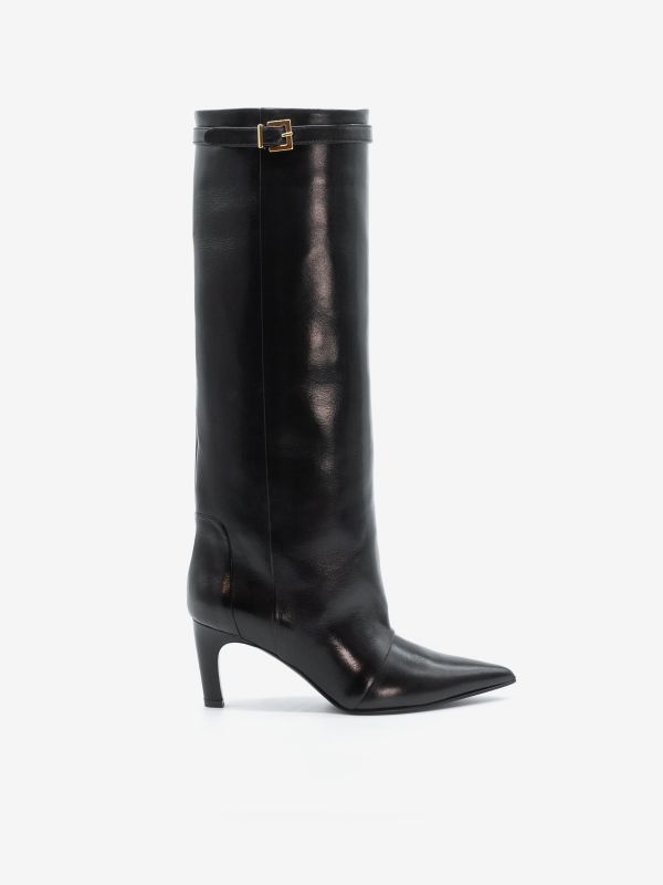 LELLA BALDI Stivale tc 70 pelle + fibbia Nero LELLA BALDI Stivale tc 70 pelle + fibbia Nero