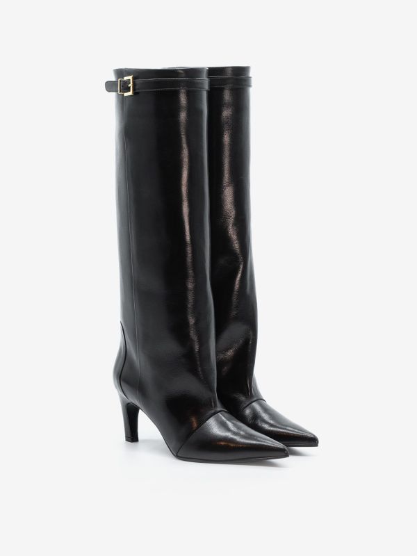 LELLA BALDI Stivale tc 70 pelle + fibbia Nero LELLA BALDI Stivale tc 70 pelle + fibbia Nero