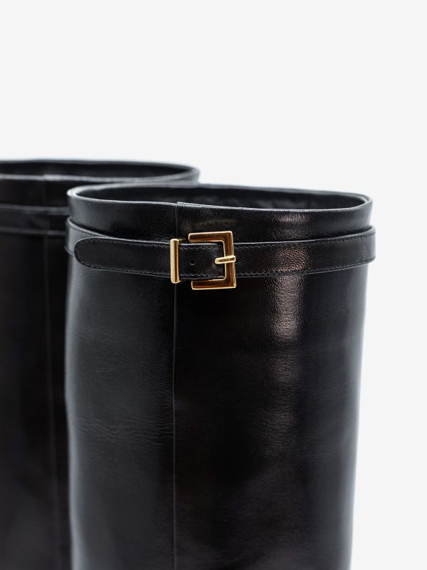 LELLA BALDI Stivale tc 70 pelle + fibbia Nero