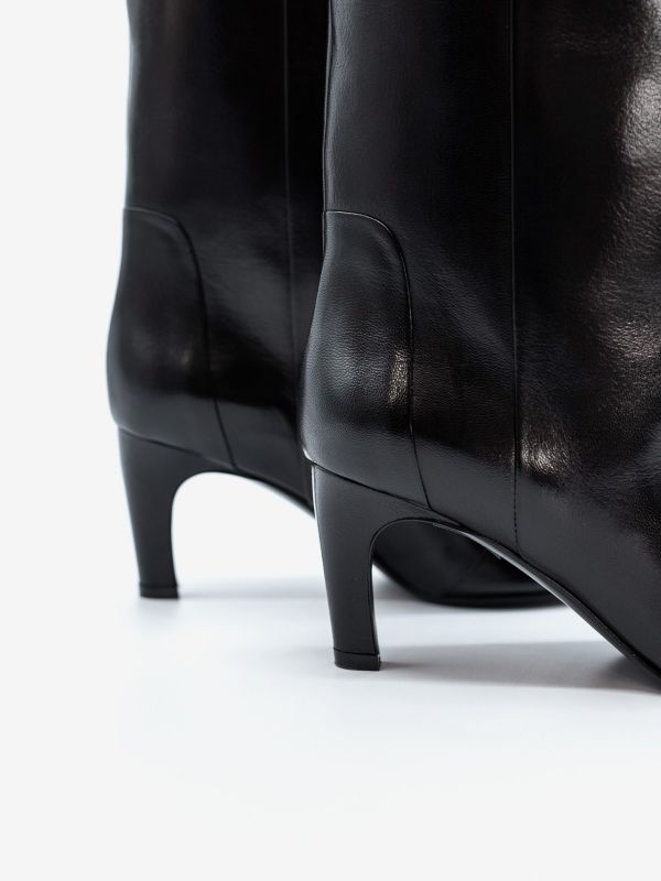 LELLA BALDI Stivale tc 70 pelle + fibbia Nero