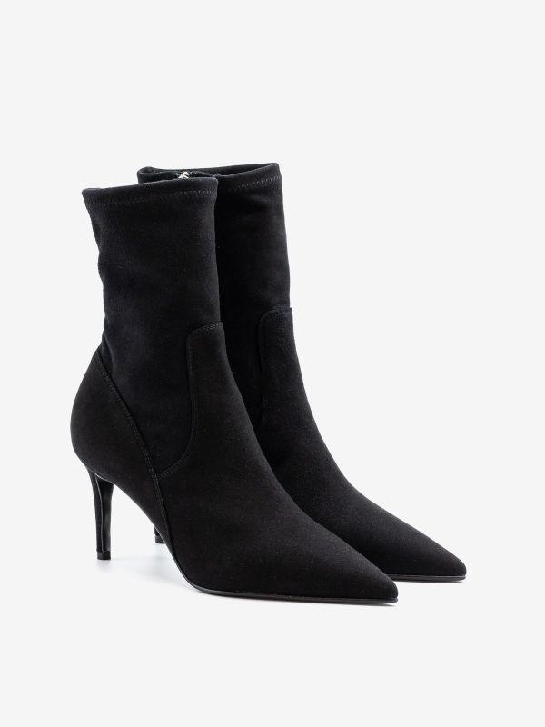 LELLA BALDI Stivaletto tc 80 camoscio elasticizzato Nero