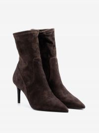 LELLA BALDI Stivaletto tc 80 camoscio elasticizzato Testa di moro