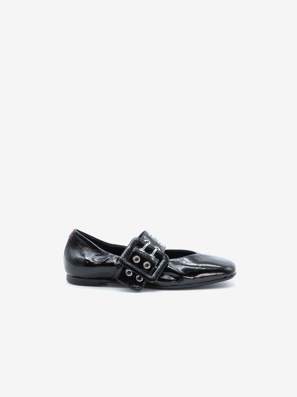 HALMANERA Ballerina nera con fibbia Nero HALMANERA Ballerina nera con fibbia Nero