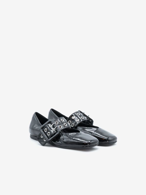 HALMANERA Ballerina nera con fibbia Nero HALMANERA Ballerina nera con fibbia Nero