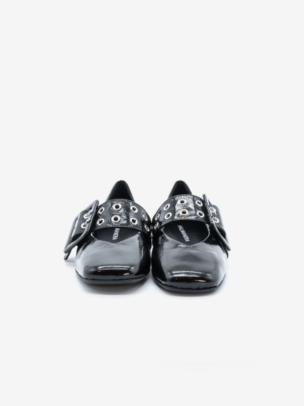 HALMANERA Ballerina nera con fibbia Nero