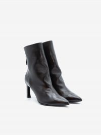 HALMANERA Stivaletto a punta tc 70 pelle Testa di moro