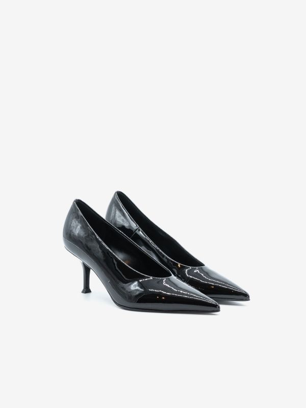 LELLA BALDI Decollete tc 70 vernice Nero