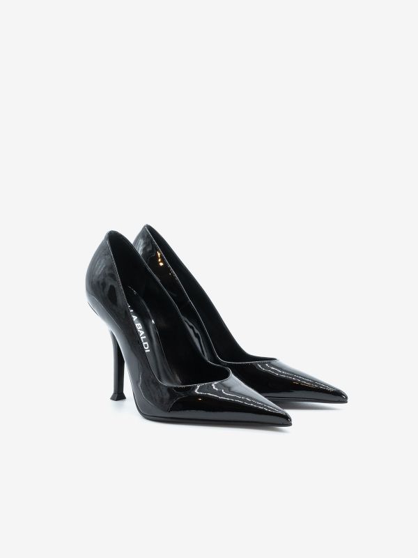 LELLA BALDI Decollete tc 9 vernice Nero