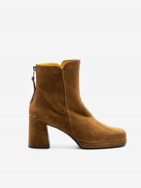 MARA BINI Stivaletto tc 60 camoscio con plateau Cuoio