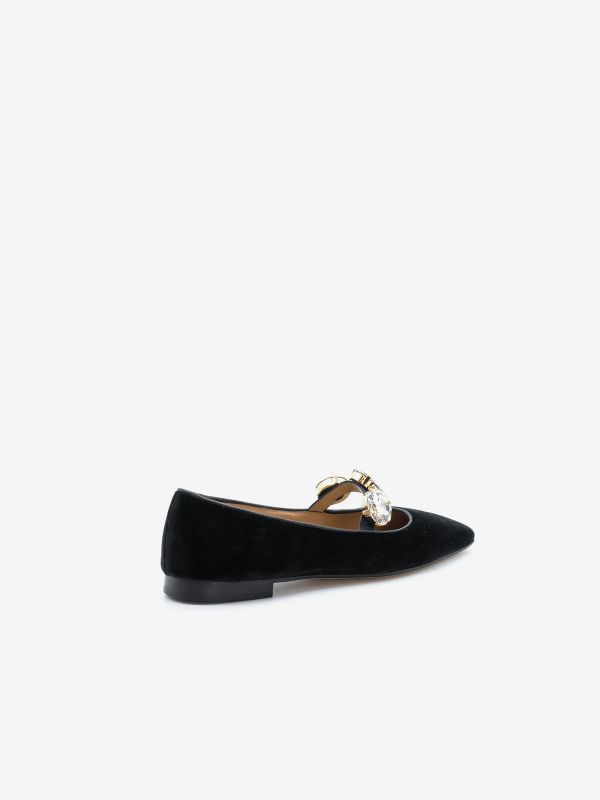 PROSPERINE Ballerina tc 10 velluto + strass Nero PROSPERINE Ballerina tc 10 velluto + strass Nero