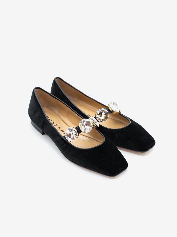 PROSPERINE Ballerina tc 10 velluto + strass Nero PROSPERINE Ballerina tc 10 velluto + strass Nero