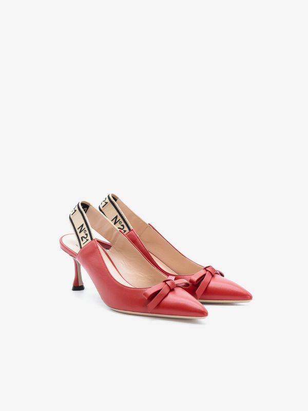 N°21 Slingback pelle tc 5 Rosso N°21 Slingback pelle tc 5 Rosso