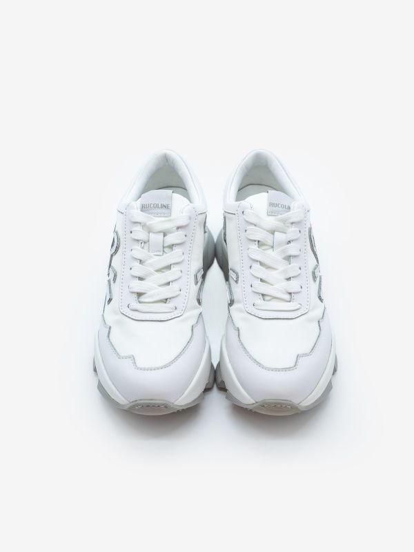 RUCOLINE Sneakers bianca/argento tc 7 cm Bianco RUCOLINE Sneakers bianca/argento tc 7 cm Bianco