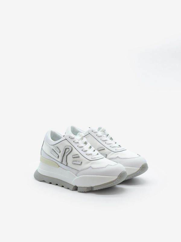 RUCOLINE Sneakers bianca/argento tc 7 cm Bianco RUCOLINE Sneakers bianca/argento tc 7 cm Bianco