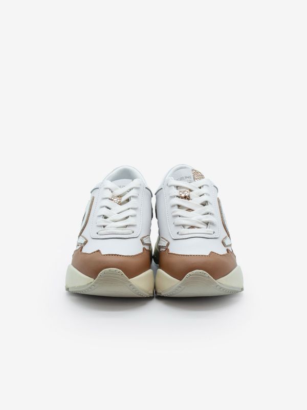 RUCOLINE Sneakers bianca/cuoio tc 5 cm Bianco RUCOLINE Sneakers bianca/cuoio tc 5 cm Bianco