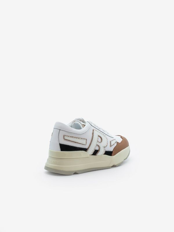 RUCOLINE Sneakers bianca/cuoio tc 5 cm Bianco RUCOLINE Sneakers bianca/cuoio tc 5 cm Bianco