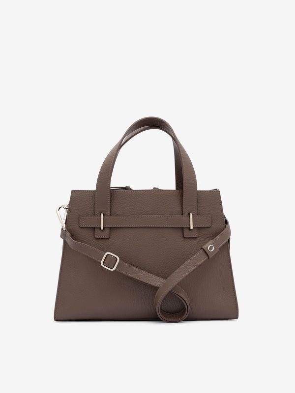 ORCIANI POSH M: Borsa a mano due manici pelle Taupe