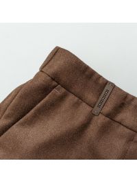 PESERICO Pantalone slim fit lurex Marrone