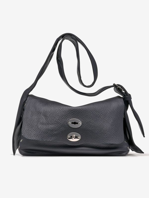 ZANELLATO Postina small con tracolla a nastro Nero