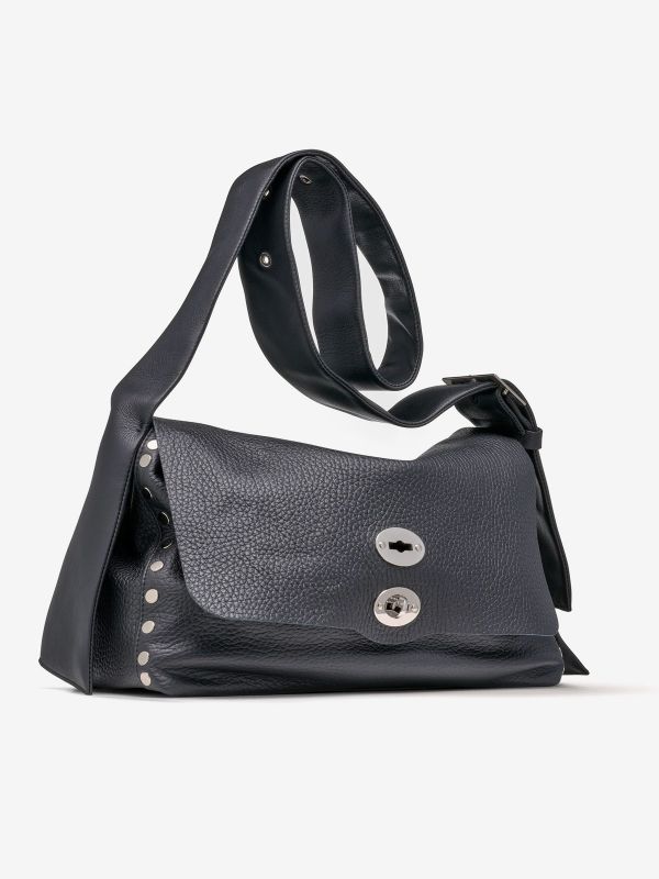 ZANELLATO Postina small con tracolla a nastro Nero