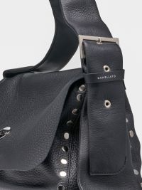 ZANELLATO Postina small con tracolla a nastro Nero