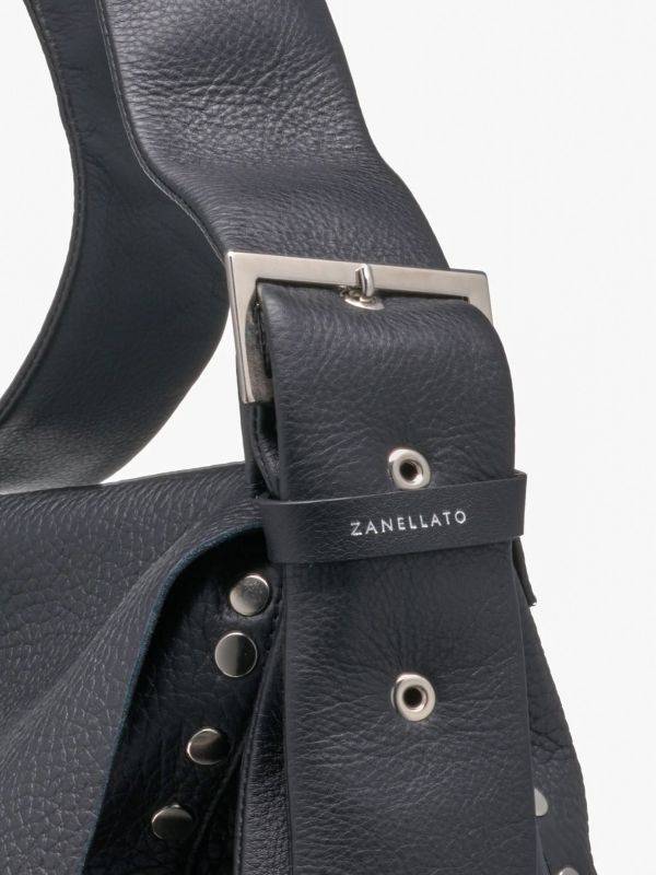 ZANELLATO Postina small con tracolla a nastro Nero