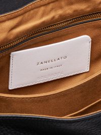 ZANELLATO Postina small con tracolla a nastro Nero