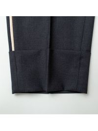 PESERICO Pantalone slim fit con cintura elastica + bande laterali Grigio