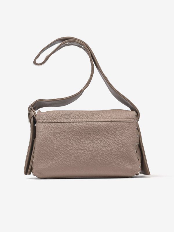 ZANELLATO Postina small con tracolla a nastro Fango