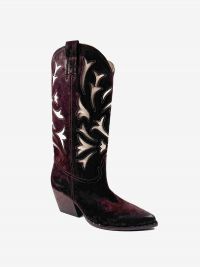 STRATEGIA Camperos alto con riporti bianchi Bordeaux