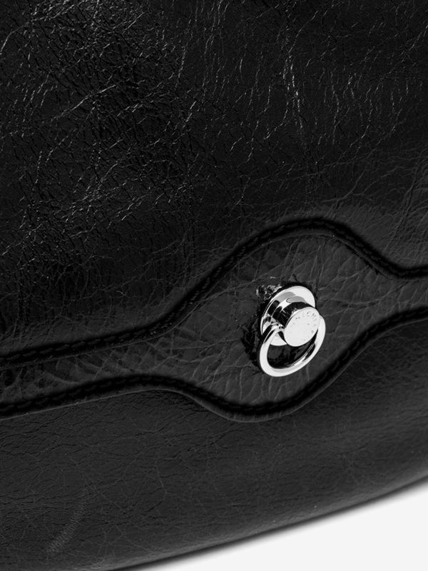 GIANNI CHIARINI Mabel:borsa a spalla media pelle + tracolla Nero