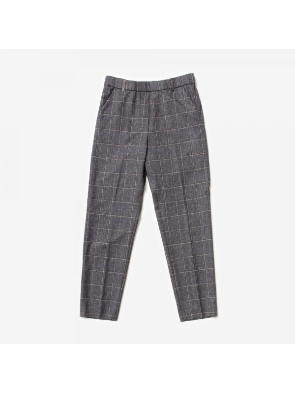 PESERICO Pantalone slim fit quadri Grigio