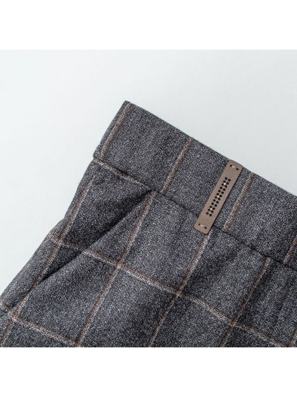 PESERICO Pantalone slim fit quadri Grigio
