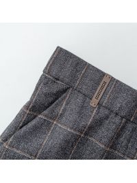 PESERICO Pantalone slim fit quadri Grigio