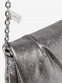 GIANNI CHIARINI Glenda: borsa piccola tracolla pelle metalizzata Argento