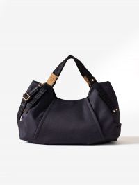 BORBONESE Borsa due manici tessuto Nero