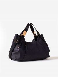 BORBONESE Borsa due manici tessuto Nero