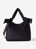 BORBONESE Borsa hobo tessuto classico con borchie 