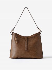 BORBONESE Borsa a spalla graffiti classico con borchie 