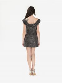 GIUSEPPE DI MORABITO Abito corto con strass scollo omerale Nero