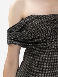 GIUSEPPE DI MORABITO Abito corto con strass scollo omerale Nero