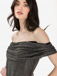 GIUSEPPE DI MORABITO Abito corto con strass scollo omerale Nero