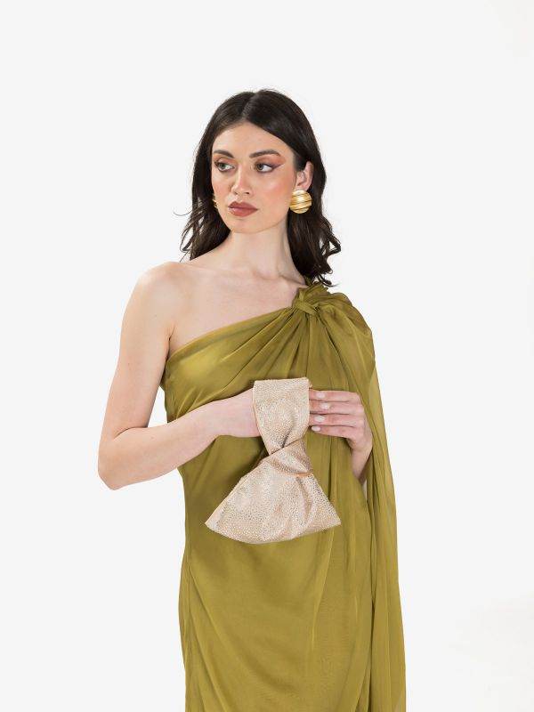 GIUSEPPE DI MORABITO Borsa sacchetto raso nude+strass