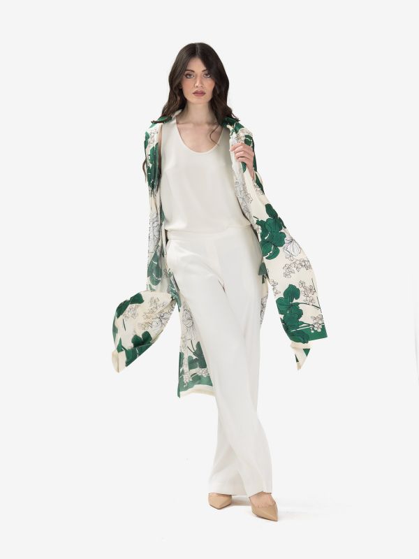 P.A.R.O.S.H. Pantalone mezzo elastico palazzo Panna