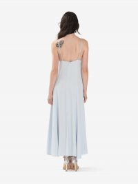 FORTE FORTE Abito sottoveste satin lungo Celeste polvere